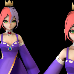 444.png ANIME CHARACTER GIRL SCULPTURE 3D PRINT MODEL