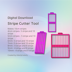 Cover-7.png Stripe Cutter Tool 3d Print STL File, 7 sizes, 2 different types of each sizes