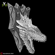 5.png 3D Picture Dragon Head with light