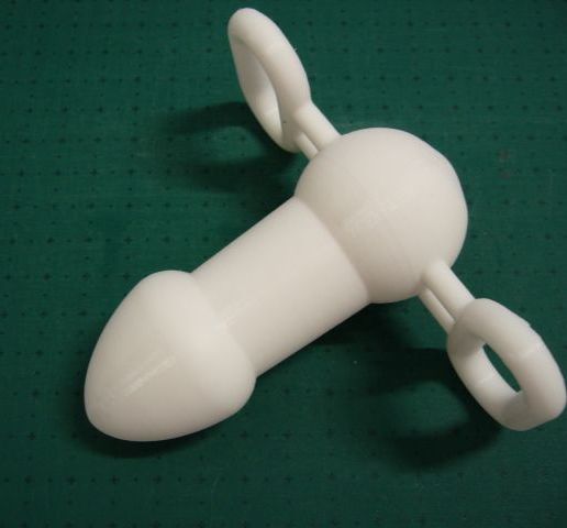 🍆 Dildo Gag with Ball・Free STL File for 3D printing・Cults