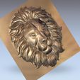 lion_headB5.jpg lion head bas-relief model for cnc