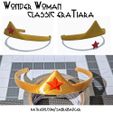 Wonpcr Woman CLASSIC CRA TIARA Swe PATR&ON.COM/SABLEBADGLR Wonder Woman Tiara - Classic era Style