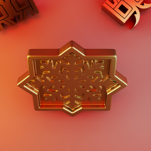 render_T.png Christmas Snowflake Tray