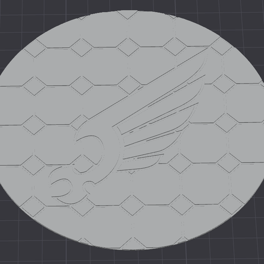 New Emperors Children Chaos Space Marine marble topper for 130mm base 3D model