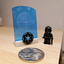 IMG_20230515_203429.jpg STL file Death Star 2 promo display stand empire・3D printing model to download