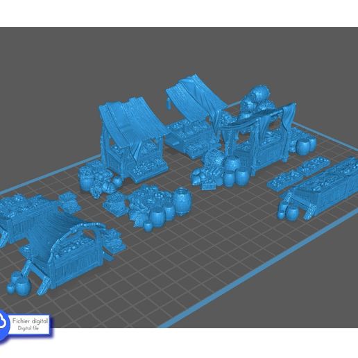 8.jpg STL file Medieval market elements - Warhammer resin Age of Sigmar Bolt Action Flames of War・Design to download and 3D print, Hartolia-Miniatures