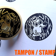 ujygfyu.png TAMPON MEME - STAMP dog this is fine WITH HANDLE