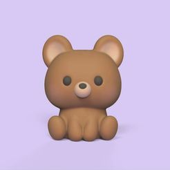 Cod1282-Little-Baby-Bear-1.jpeg Fichier 3D Petit bébé ours・Plan à imprimer en 3D à télécharger