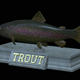 Trout-statue-18.png fish rainbow trout / Oncorhynchus mykiss statue detailed texture for 3d printing