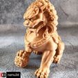 guardian lion or foo dogs 3d model
