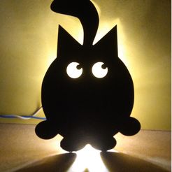 IMG_20190818_214608.jpg Free STL file Cat Wall Light・3D printer design to download