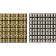 3D-P4-02.JPG Chocolat rectangular pattern 3d panel 3D print model