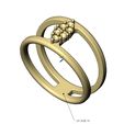 volume2.jpg Triangular diamond cluster open ring US sizes 6to10 3D print model