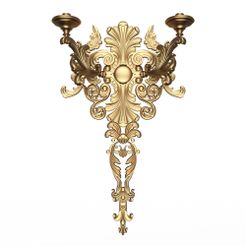 Classic-Wall-Chandelier-08-1.jpg Fichier 3D Lustre mural classique 08・Modèle à télécharger et à imprimer en 3D