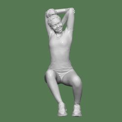 DOWNSIZEMINIS_woman_gym296a.jpg Archivo STL MUJER GIMNASIO GENTE PERSONAJE・Modelo para descargar e imprimir en 3D