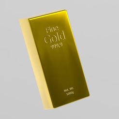 Goldbar.jpg Archivo STL gratuito Barra de oro・Idea de impresión 3D para descargar