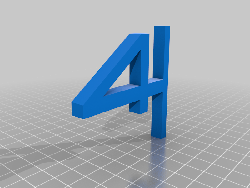 number_4.png Free STL file Number 4・Design to download and 3D print, 3DPrintingDoctor