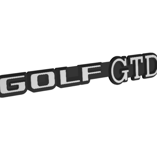 VW GOLF GTD VOLKSWAGEN GOLF MK2 REAR EMBLEM