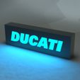 TEXT-LAMP-ducati.jpg Lámpara Logo DUCATI Iluminador Gráfico