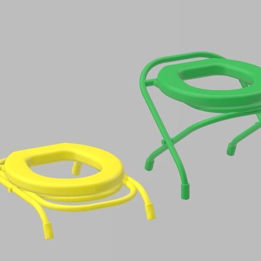 Folding Portable camping toilet 35th scale 3D model