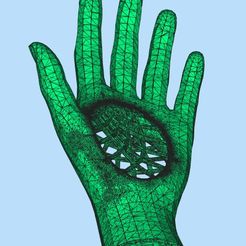 A7.jpg Datei STL Weibliche linke Hand-Portion Voronoi-Stil-Verbreitung・Design für 3D-Drucker zum herunterladen
