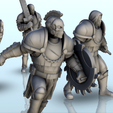 43.png Set of 5 medieval soldiers (+ pre-supported version) (15) - Darkness Chaos Medieval Age of Sigmar Fantasy Warhammer