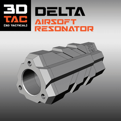 3DTAC_Venta.png STL file 3DTAC / DELTA Airsoft Resonator 2 models included・3D print object to download, 3DMXStudio
