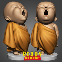 main-1.png Datei STL kleiner Mönch Buddha・Design für 3D-Drucker zum herunterladen