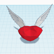 angel-wings-3d-diamond-heart-4.png Art Decor Sculpture Angel Wings Heart decor Valentine Love Gift
