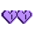 Base - Regular - 2x Heart No Base.stl 8-Bit Heart Clicker Fidget Toy / Keychain / Set