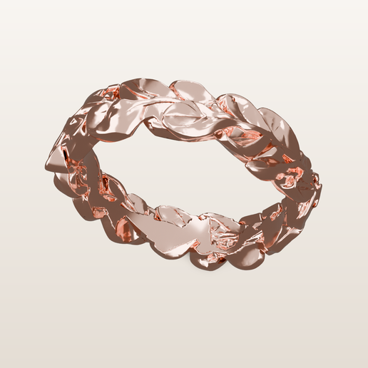 Laurel Wreath Band – Greek Leaf Ring STL (US 5-13)