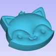 287911196_562613038648000_616171671327099695_n.jpg Kawaii Fox Solid Model for bath Bombs/Soaps/mold making/ vacuum forming/silicone molds