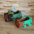 4.png Stylised Moss Tree Log planter