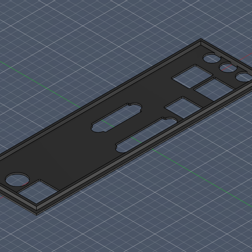 🛡️ Asus P8B75-M IO Shield・Free 3MF File for 3D printing・Cults