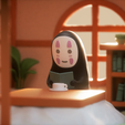 2.png Totoro and no face House diorama