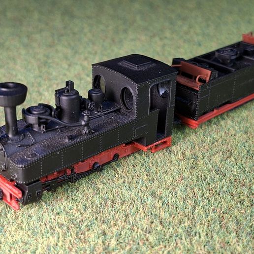 H0f scale D-Feldbahn Locomotive HF with tender - resin