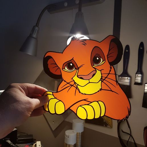 STL file simba lamp 🔦 ・3D print design to download・Cults