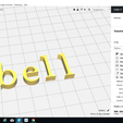 cura.png BELL font lowercase 3D letters STL file