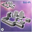 1-PREM.jpg Set of futuristic Sci-Fi fortifications with barricades, missiles, and crates (9) - Future Sci-Fi SF Post apocalyptic Tabletop Scifi Wargaming Planetary exploration RPG Terrain