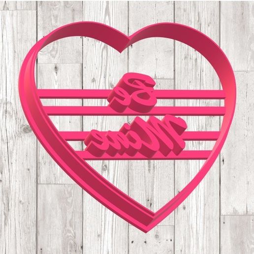 Sweetheart 1 cookie cutter - 3D model önizlemesi