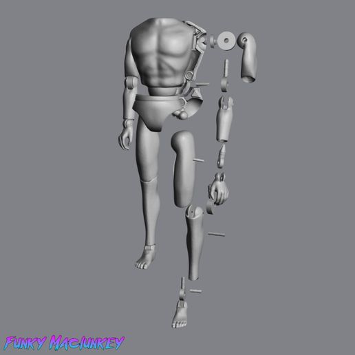 🦸 VINTAGE-STYLE MEGO ACTION FIGURE STANDARD BLANK BODY PARTS・ STL File ...