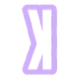 K_Ucase.stl heinrich - alphabet font - cookie cutter