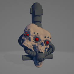 conjoined-knight-head.png Archivo STL gratis Cabeza de caballero unida・Plan de la impresora 3D para descargar