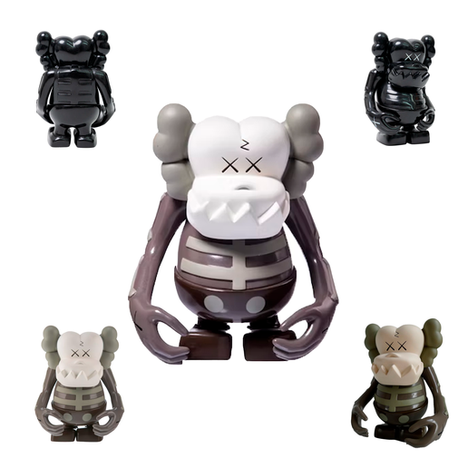MEDICOM TOY - MEDICOM TOY メディコムトイ ×KAWS×BOUNTY HUNTER ORIGINALFAKE SKULL KUN カウズ バウンティーハンター オリジナルフェイク スカル君 フィギュア グレー/ブラウン カウズ KAWS ×MEDICOM TOY×BOUNTY HUNTER Skull Kun スカル君