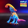 Flexi-Factory-Skeleton-Parasaurolophus_4.jpg Flexi Factory Esqueleto Parasaurolophus com versões XXl e 3MF! Inclui suporte e acessórios