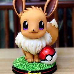 69626526_2360590380685322_9174710753175797760_n-copia.jpg Archivo STL Eevee - pokemon・Modelo de impresión 3D para descargar