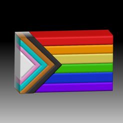 ProgressPrideFlag.jpg Archivo STL BANDERA DEL ORGULLO CHAMPÚ SÓLIDO Y MOLDE PARA BOMBA DE JABÓN・Objeto imprimible en 3D para descargar