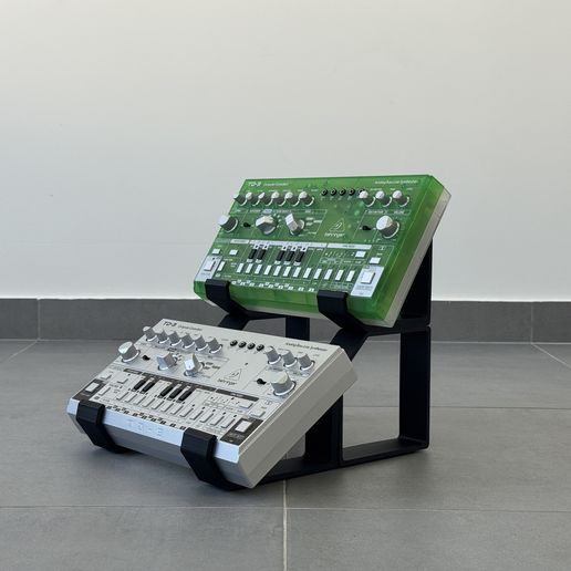 ⚙️ 3D-Printed Modular Dual Stand – Behringer TD-3 / TD-3 MO / RD