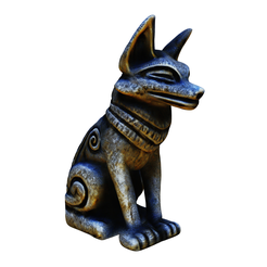 model.png Stone kitsune totem japanese