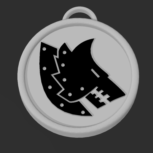 Iron Wolves Pendant 3D model